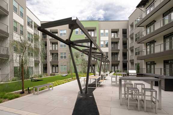 Outdoor Lounge at The Baldwin at St. Paul Square, San Antonio, 78205