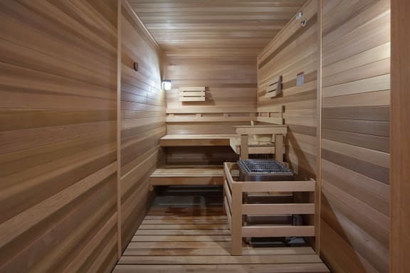 Sauna at Skye at Arbor Lakes Apartments in Maple Grove, MN