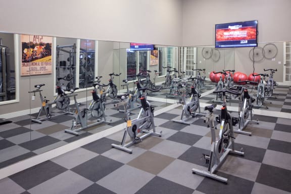 Cardio Studio Equipment1 at Skye at Arbor Lakes Apartments, Maple Grove, 34105