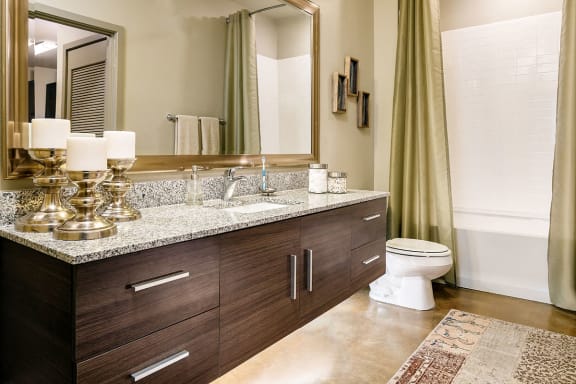 Apartments in Dallas Area with Floating Bathroom Vanities