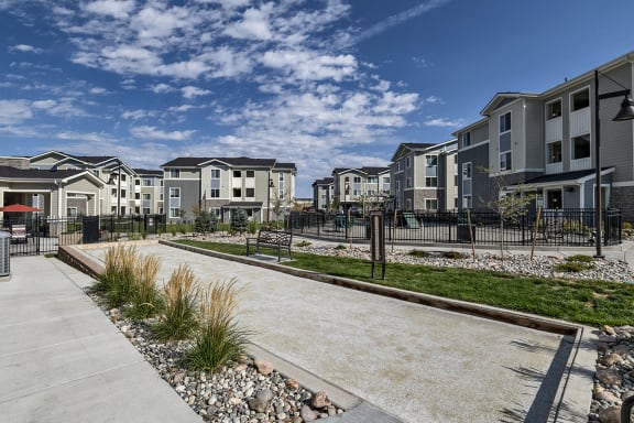 Outdoor Games and Bocce Ball Court at Brand New Colorado Springs Apartments Near Me