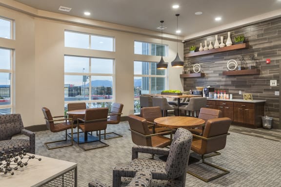 Apartment Clubhouse with Coffee Bar for Residents in Colorado Springs CO 80921