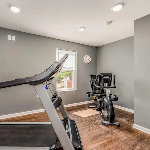 the gym in the owners suite has a treadmill and a bike