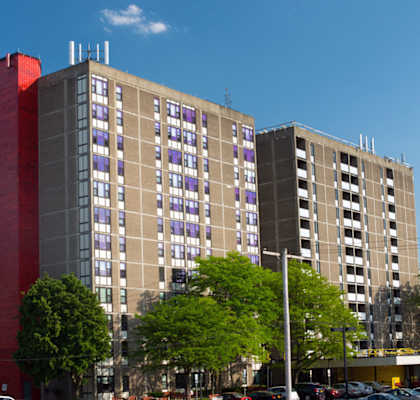 Exterior View of Ohav Sholom Apartments in Albany, NY.