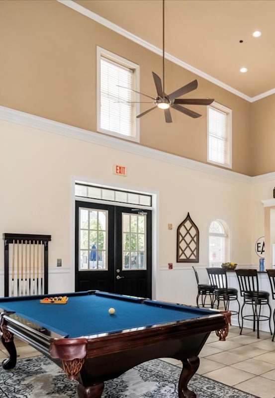 Clubhouse With Billiards Table at Puller Place Apartments, Jacksonville, NC, 28546