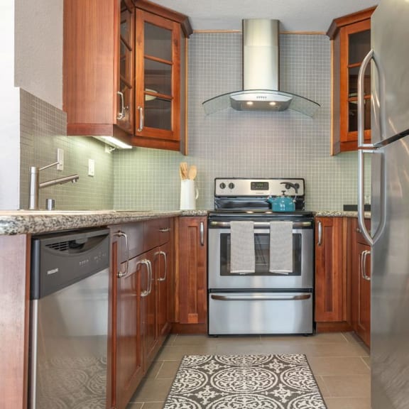 Upscale Stainless Steel Appliances at Towne at Glendale, Glendale, California