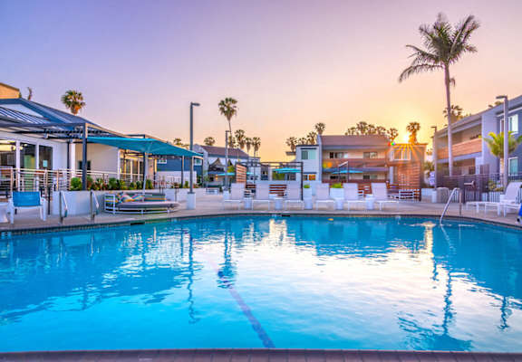 take a dip in our resort style swimming pool at Beverly Plaza Apartments, California, 90815