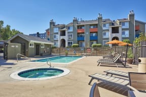 Two Outdoor Swimming Pools at Sloan's Lake Apartments in Lakewood, CO