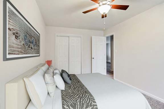 Comfortable Bedroom at Sheridan South Apts, Denver, CO, 80227