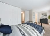 Thumbnail 15 of 39 - 3 bedroom townhome room visual with bed and furnishings at Eden Commons, Chicago
