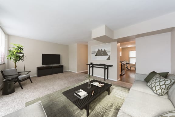 eden commons chicago apartment living room at Eden Commons, Illinois