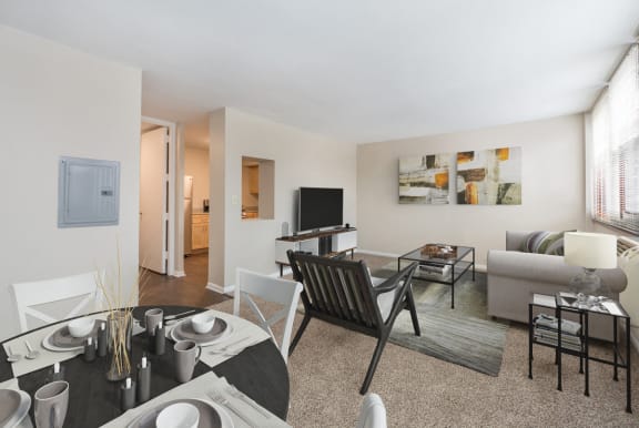 Townhome living room at Eden Commons, Chicago, 60616