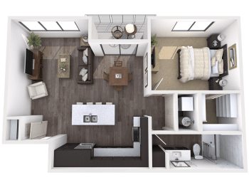 A1 floor plan at The View at Cascade Apartments, Scottsdale, AZ