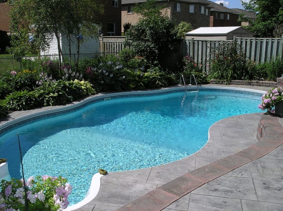 A large swimming pool