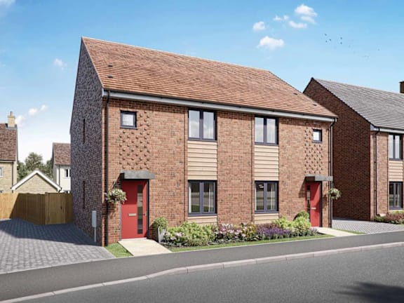 an artist s impression of a proposed development of town houses on a street