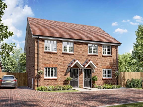 an artist s impression of a red brick detached home