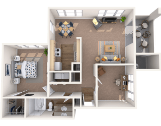 1 bed 1 bathroom E at Montage at Pecos Ranch Apartments, Chandler, AZ