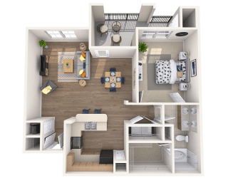 tacara steiner ranch a6 floor plan one bed one bath