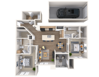 tacara steiner ranch b4 floor plan two bed two bath garage