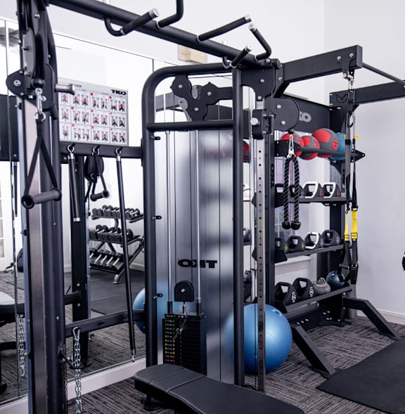 Fitness Center With Modern Equipment at Whitney at the Heights, Texas
