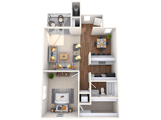 One bedroom one bath B at Candela Park Apartments, Mesa