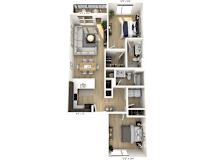 C11 - 2 Bedroom 2 Bathroom at Nuvo Flats, Merrillville, IN, 46410