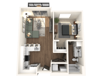 1 bedroom 1 bath Floor Plan A Crossings at The Crossings at Windsong, Arizona, 86314