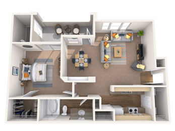 1 bed 1 bathroom F at Montage at Pecos Ranch Apartments, Chandler, Arizona