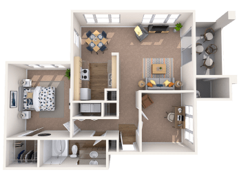 1 bed 1 bathroom E at Montage at Pecos Ranch Apartments, Chandler, AZ