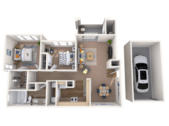2 bed 2 bath E at Montage at Pecos Ranch Apartments, Chandler, Arizona