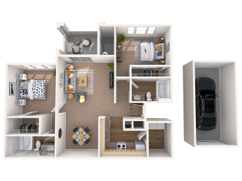 2 bed 2 bath B at Montage at Pecos Ranch Apartments, Arizona, 85286