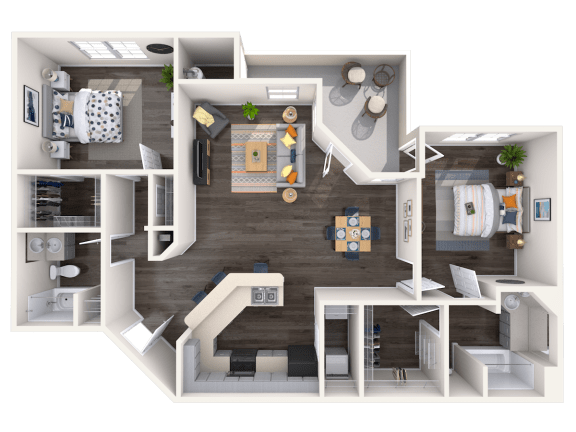 Floor Plan  B2 east riverside apartments