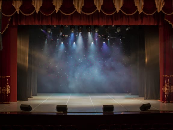 Theatre stage with lights at Mirabella Apartments, Bermuda Dunes, 92203