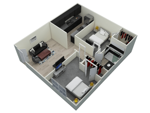 Van Gogh - 2 Bed & 1 Bath