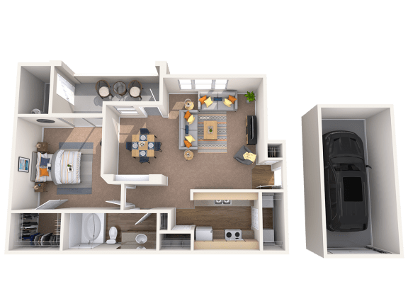 1 bed 1 bathroom J at Montage at Pecos Ranch Apartments, Chandler, 85286