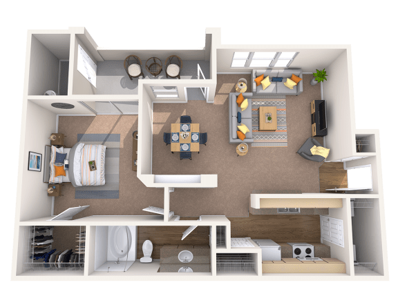 1 bed 1 bathroom D at Montage at Pecos Ranch Apartments, Chandler, AZ, 85286