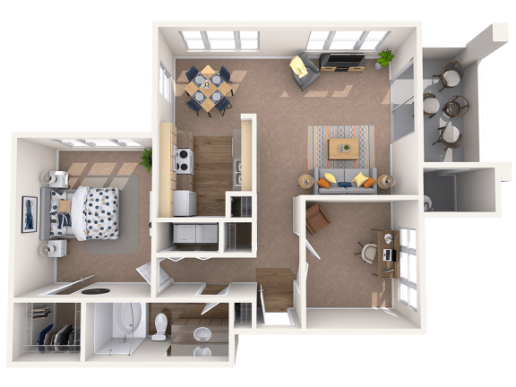 1 bed 1 bathroom E at Montage at Pecos Ranch Apartments, Chandler, AZ