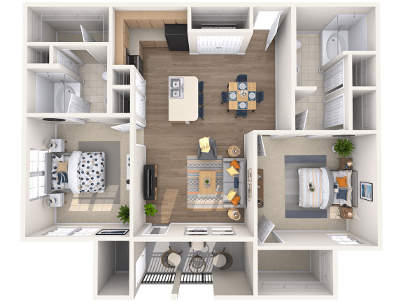 B1 - 2 Bed 2 Bath