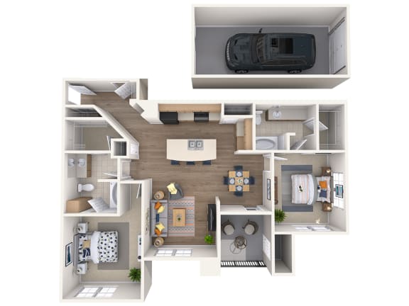 Floor Plan  tacara steiner ranch b5 floor plan two bed two bath garage