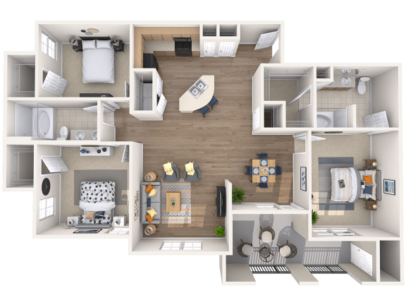 C1 - 3 Bedroom 2 Bath