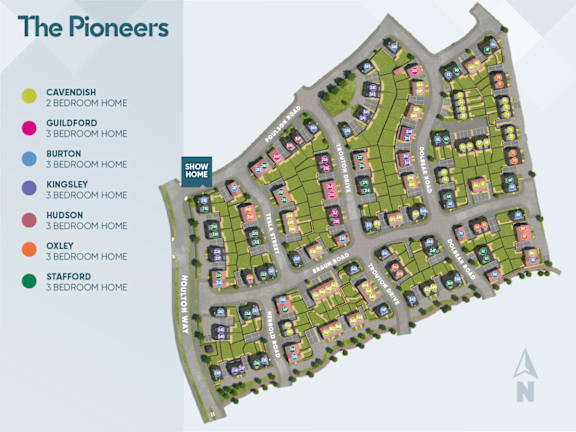 a map of the pioneers site plan