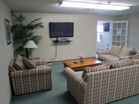 Media Room at Franklin Square Manor Apartments in New Britain, CT.