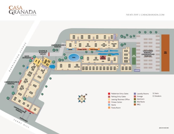 a site map apartments and amenities