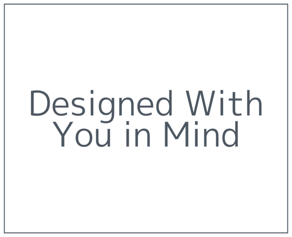 designing with you in mind text on a black background at Lake Johnson Mews Apartments, PRG Real Estate Management, Raleigh, 27606