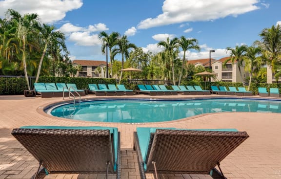Exterior Building and Sparkling Pool at The Atlantic Preserve, Plantation, FL