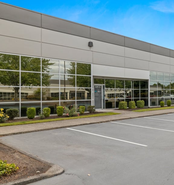 Sunset West Business Park Exterior Building and Parking Lot