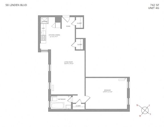 Floor Plan  One Bedroom