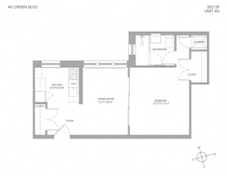 Floor Plan 1 Bedroom