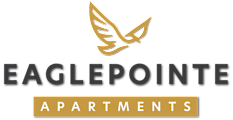 the logos of eagle point apartments and aggie apartments
