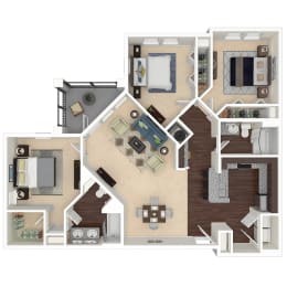 Floor Plan  Floorplan 3A at Integra 360 Apartments in Winter Springs, FL